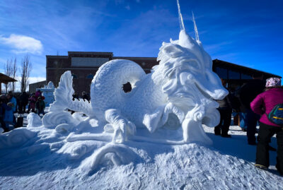 Sleigh the Dragon Snow Ball Green Screen