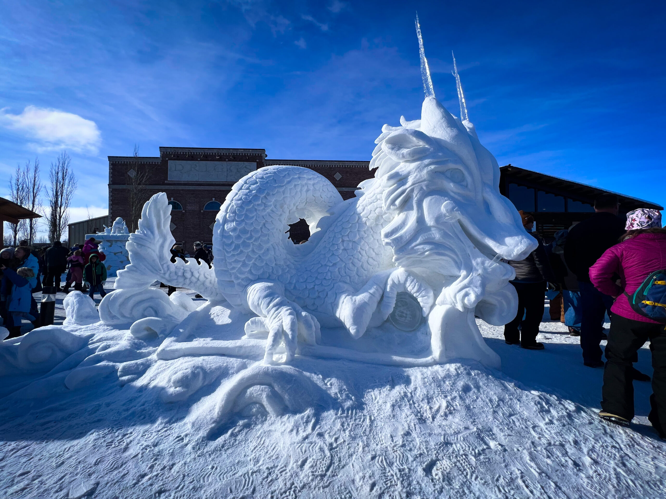 Sleigh the Dragon Snow Ball Green Screen