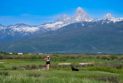 Tetons,2025,activity,golf,golfing,summer,woman,Teton Valley,