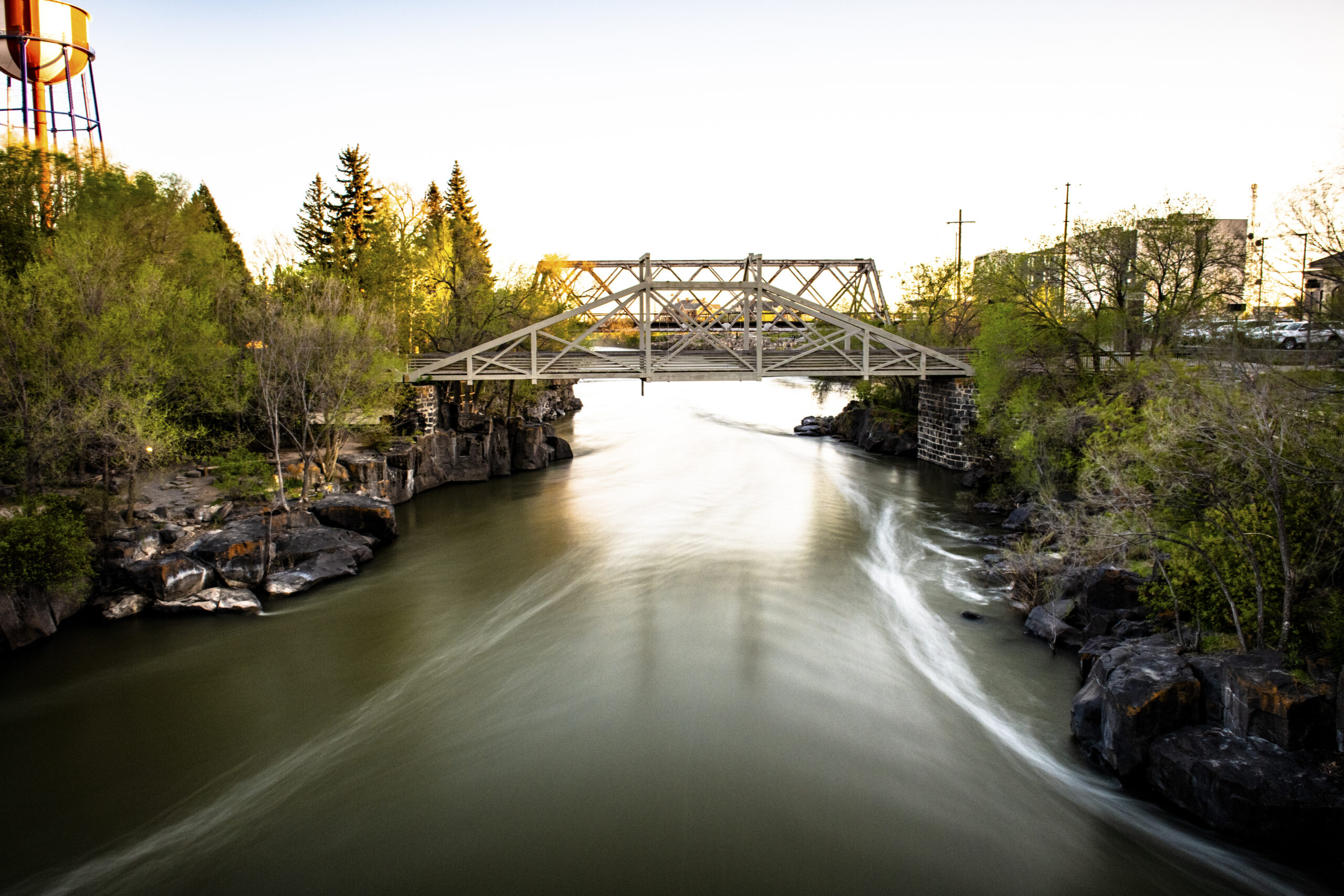 idaho falls,waterfall,scenic,spring,sunset,